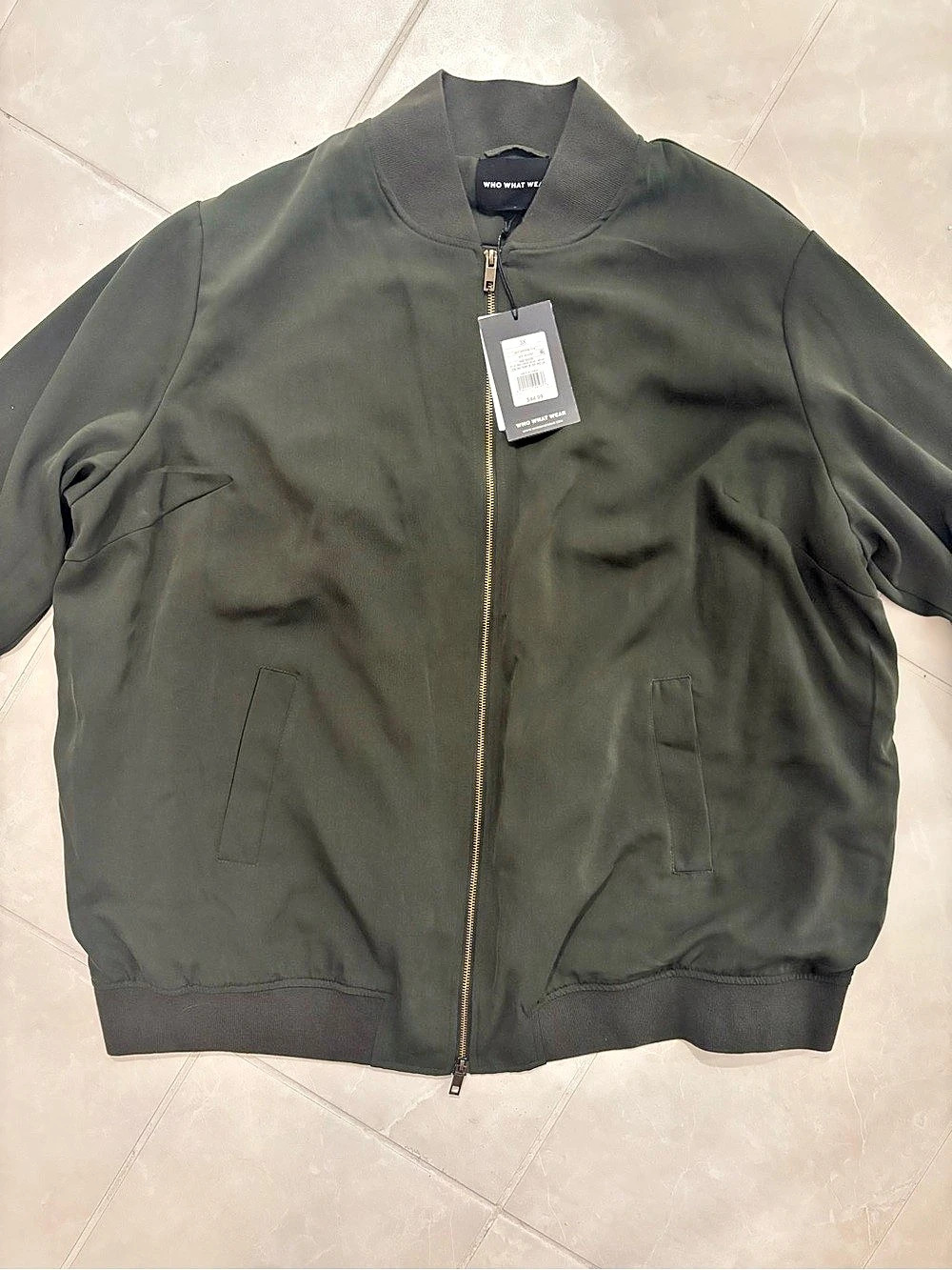 Who What Wear Bomber Jacket in Green Size 3X NWT